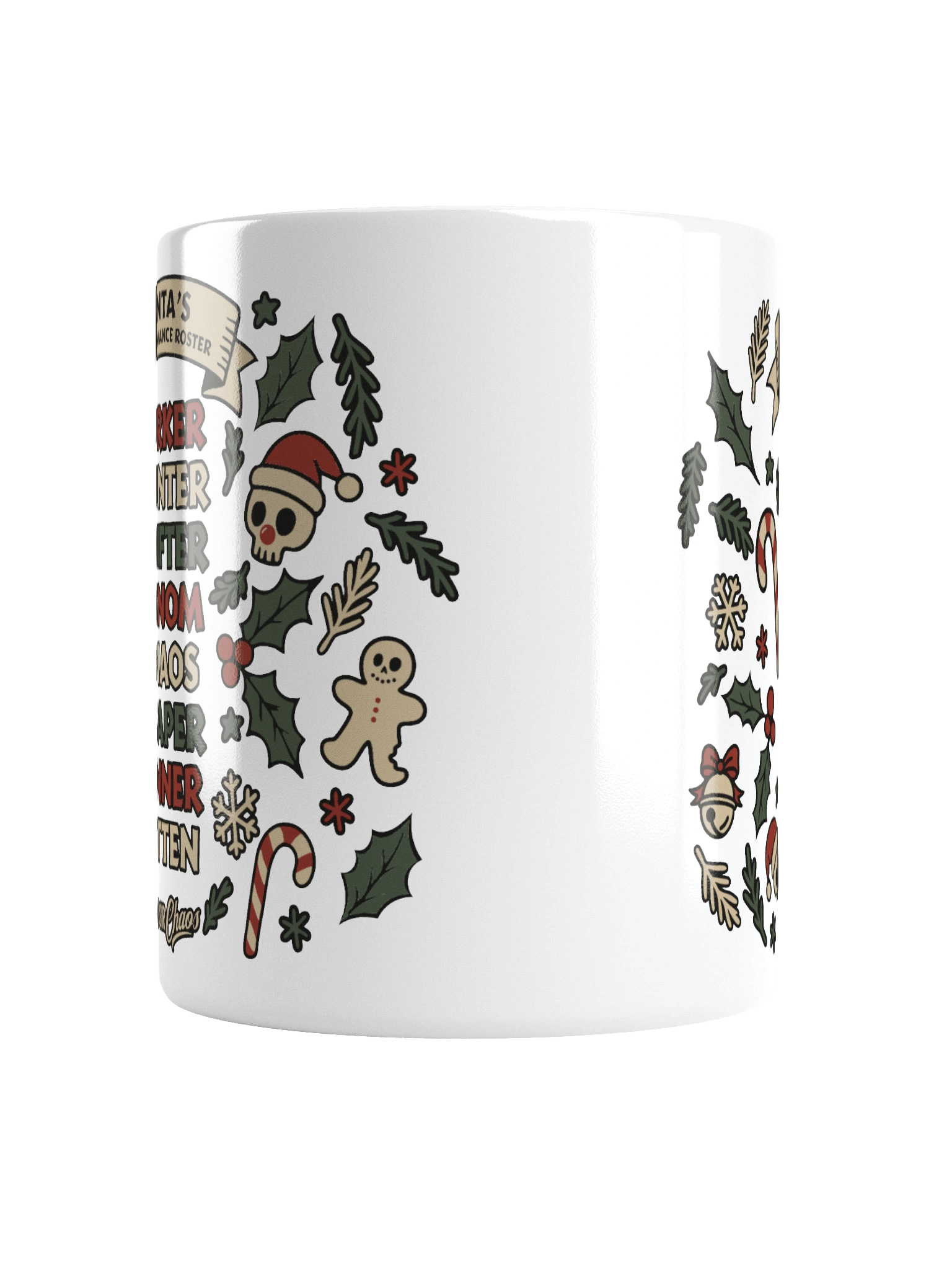Santa's Dark Romance Roster White Mug product image (18)