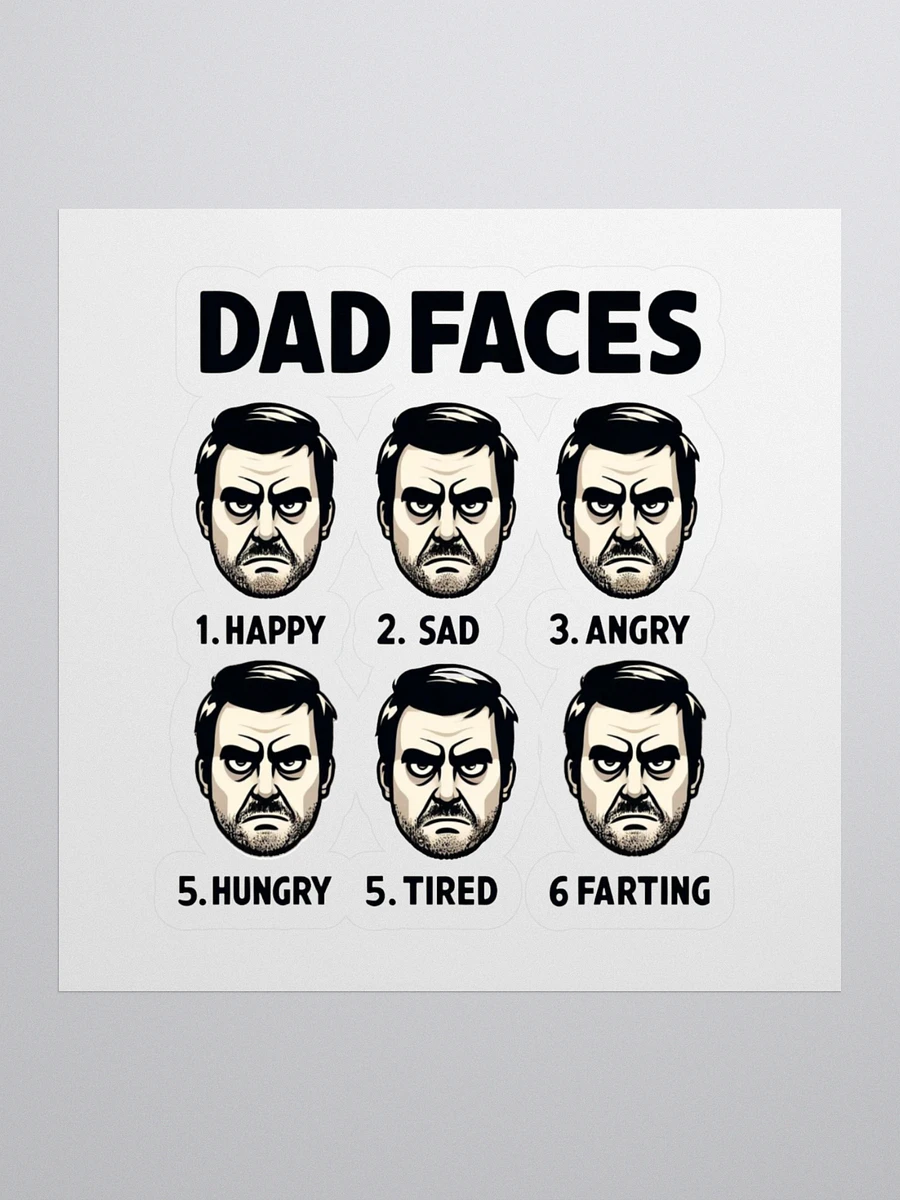 DAD FACES Kiss Cut Stickers Set product image (1)