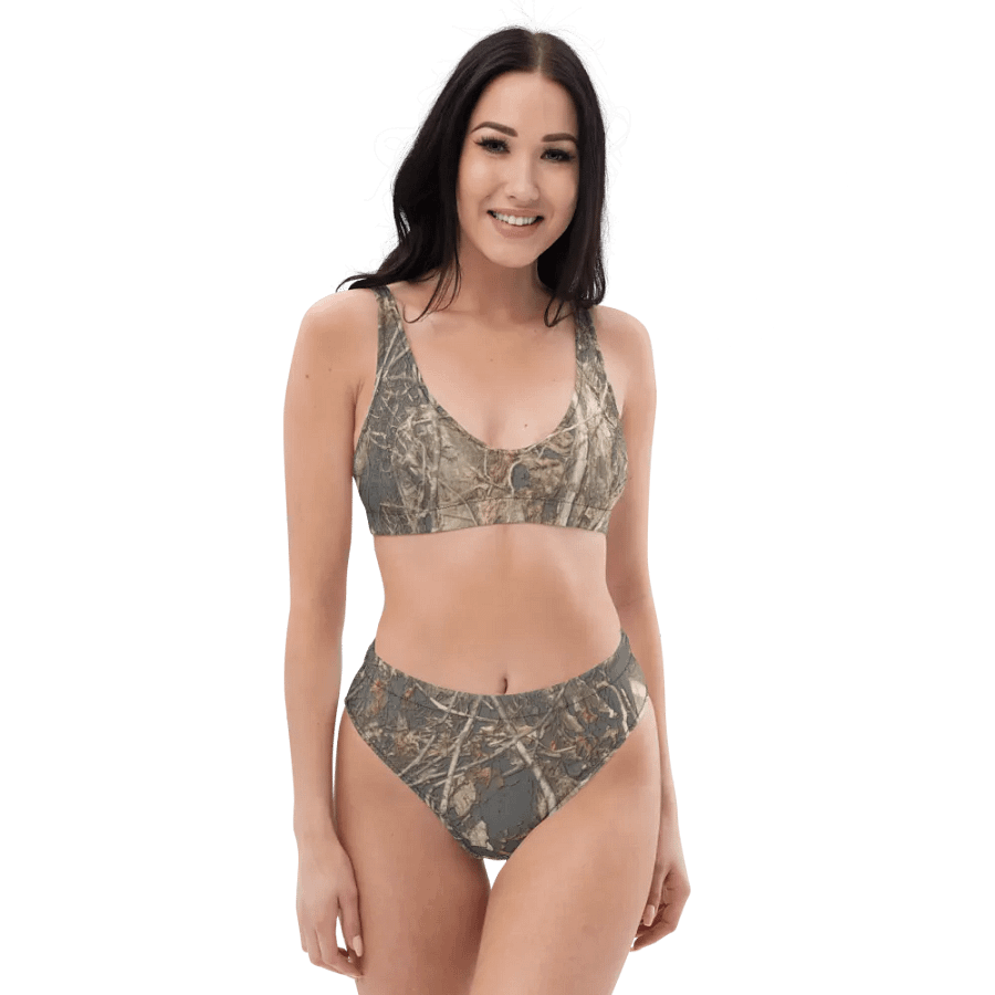 Recycled High Waisted Bikini - Dead Split - It Happennnns Camo product image (3)