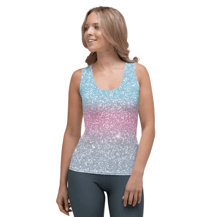 Glitter Unicorn Texture Design Tank Top (4) product image (1)