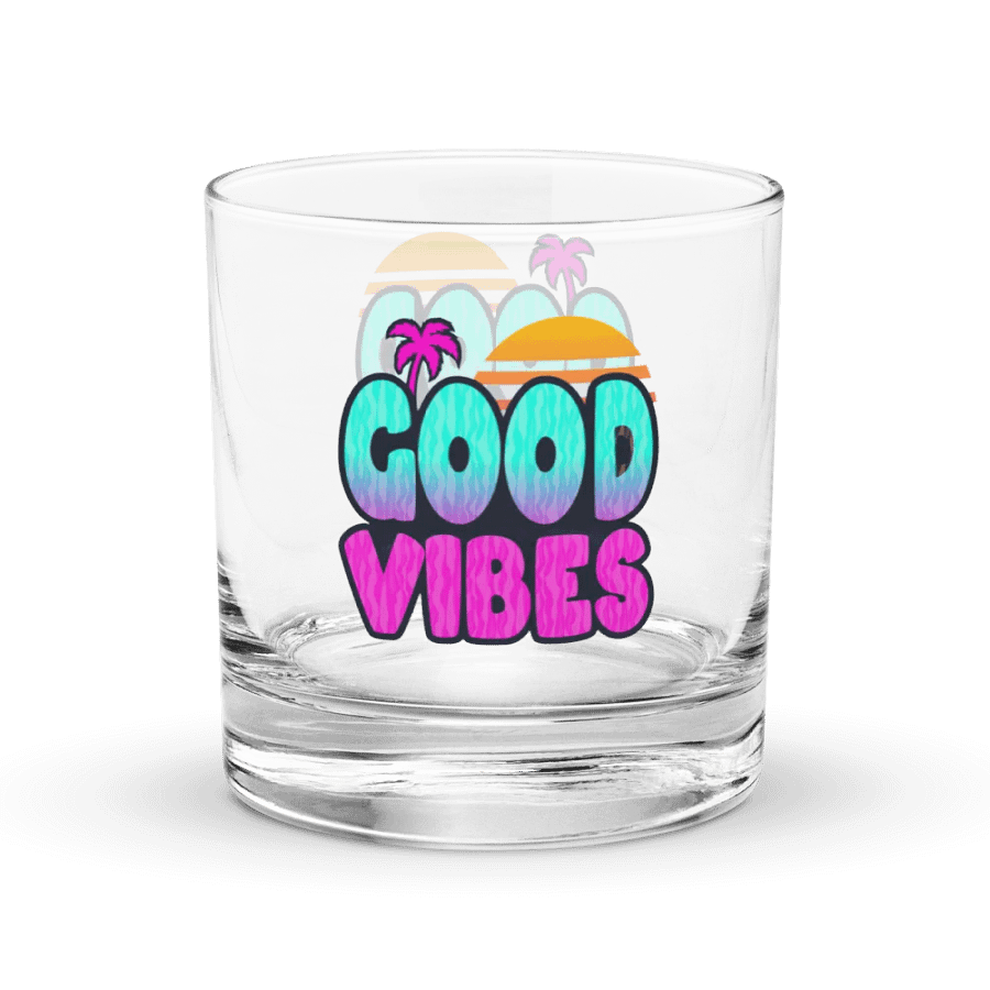 GOOD VIBES ROCKS GLASS product image (1)