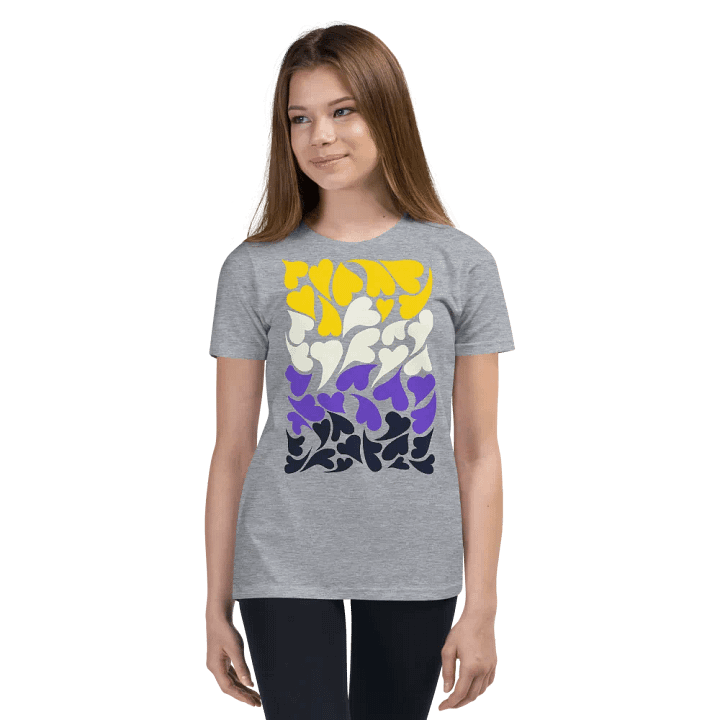 Nestled PRIDE Nonbinary T-shirt (Youth) product image (31)
