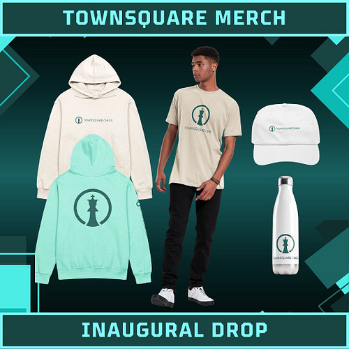 📢 TownSquare Chess merch has officially dropped! Check out our branded sweashirts, hats, tees, water bottles and more at town...