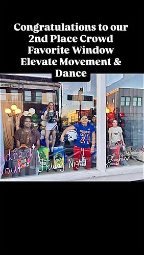 Elevate Movement and Dance with their Small Town Vibes took 2nd Place for Crowd Favorite Window Display. Congratulations!”
#p...