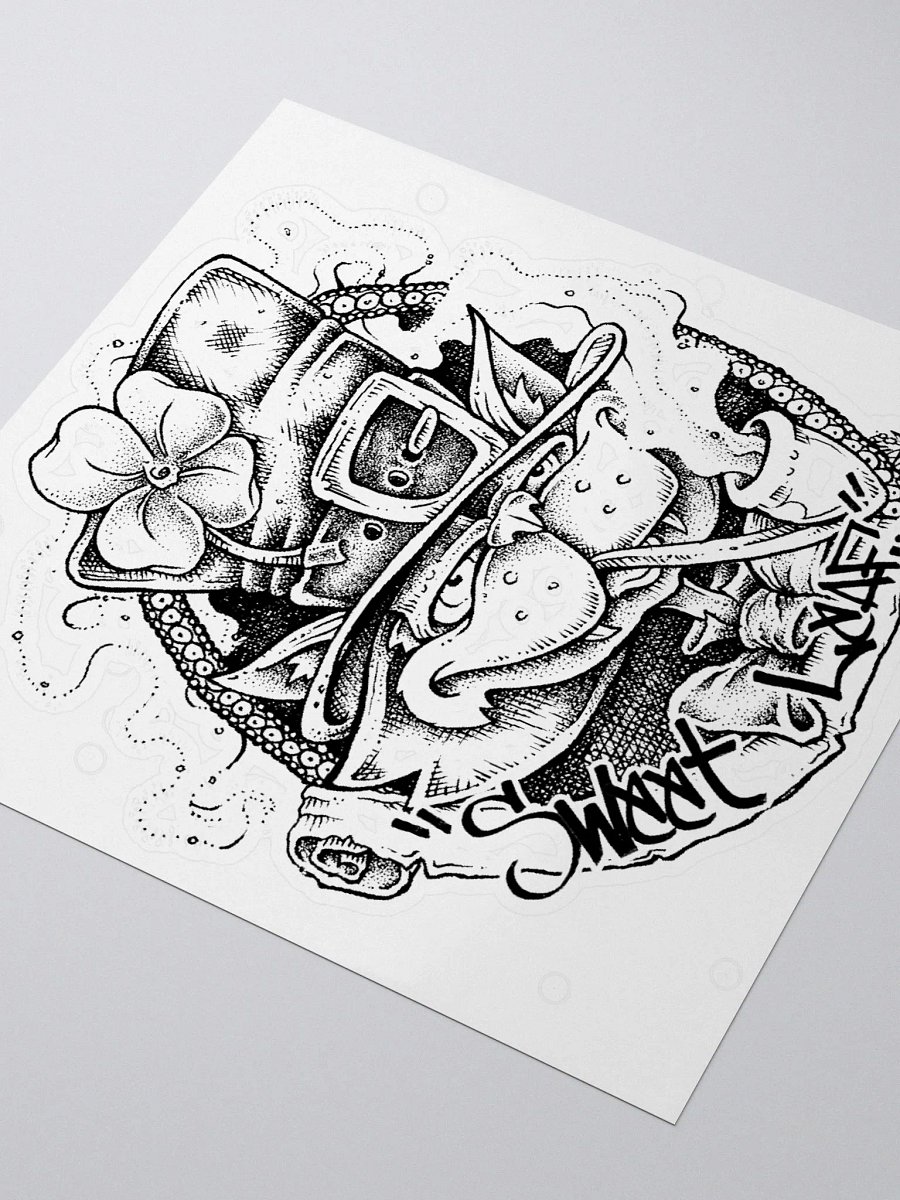 Sweet Leaf Cat Kiss Cut Sticker product image (3)