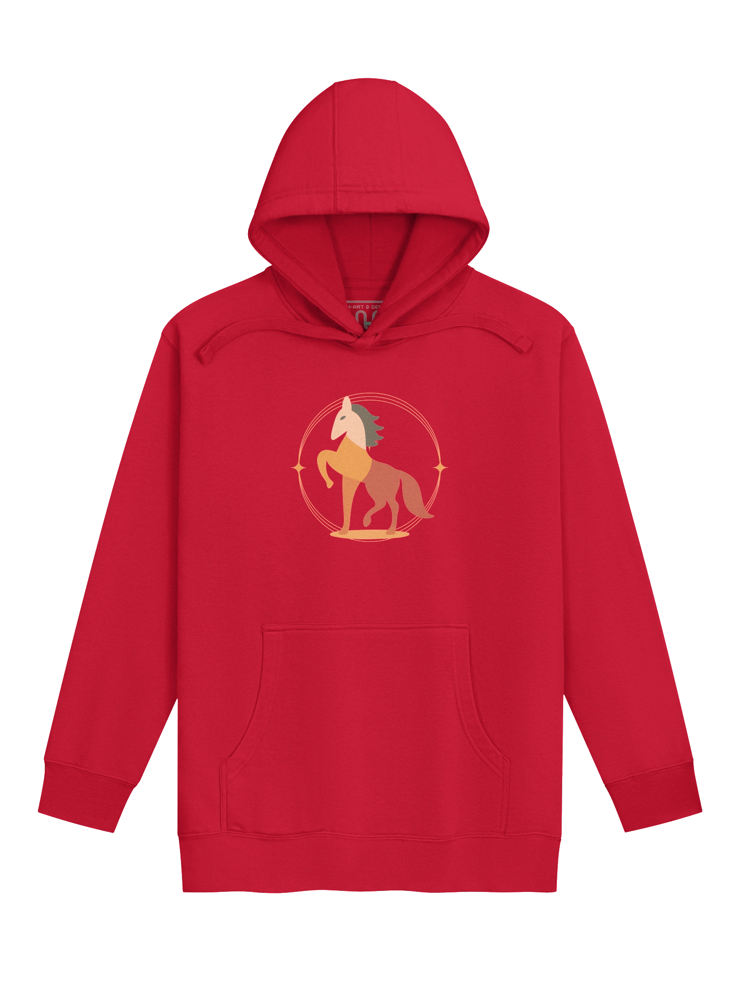 Patchwork Stallion Hoodie – Artistic Western Streetwear for Bold Souls - by M‑Art & Design product image (4)