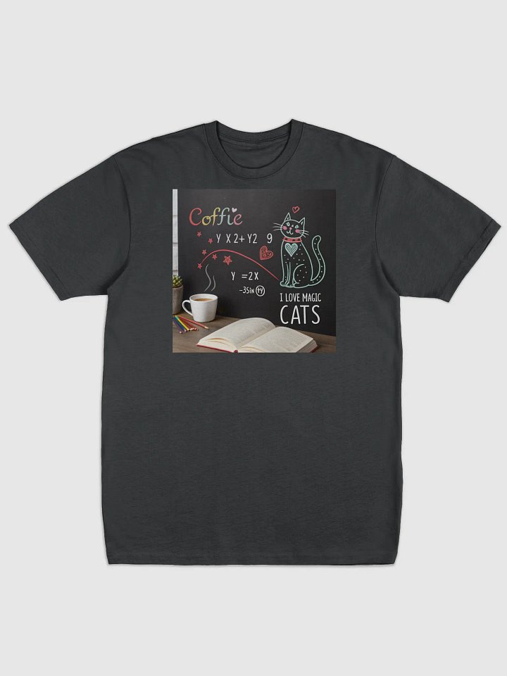 Whimsical Cat Coffee Chalkboard Tee product image (5)
