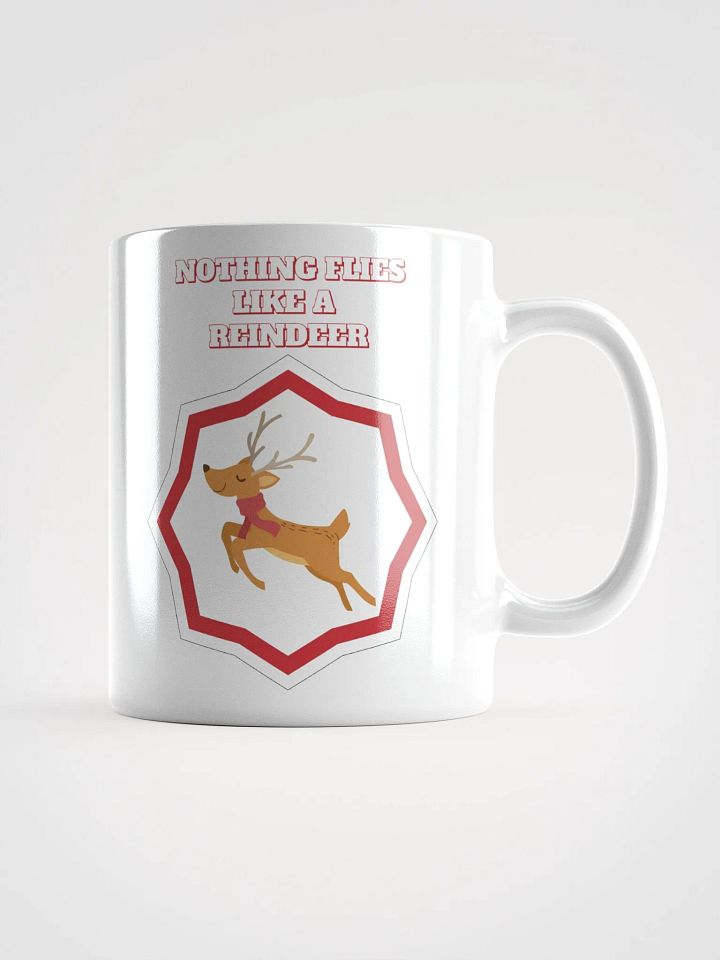 Nothing Flies Like A Reindeer - Christmas White Mug product image (2)