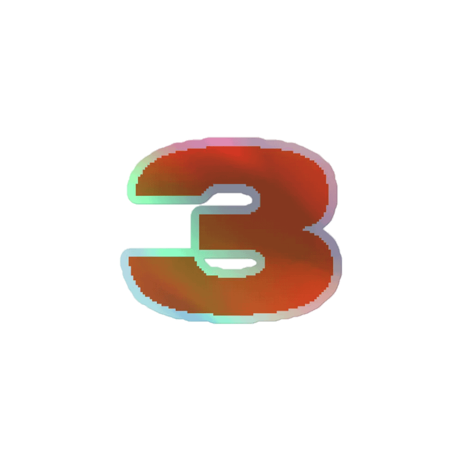 Three Holographic Sticker product image (1)