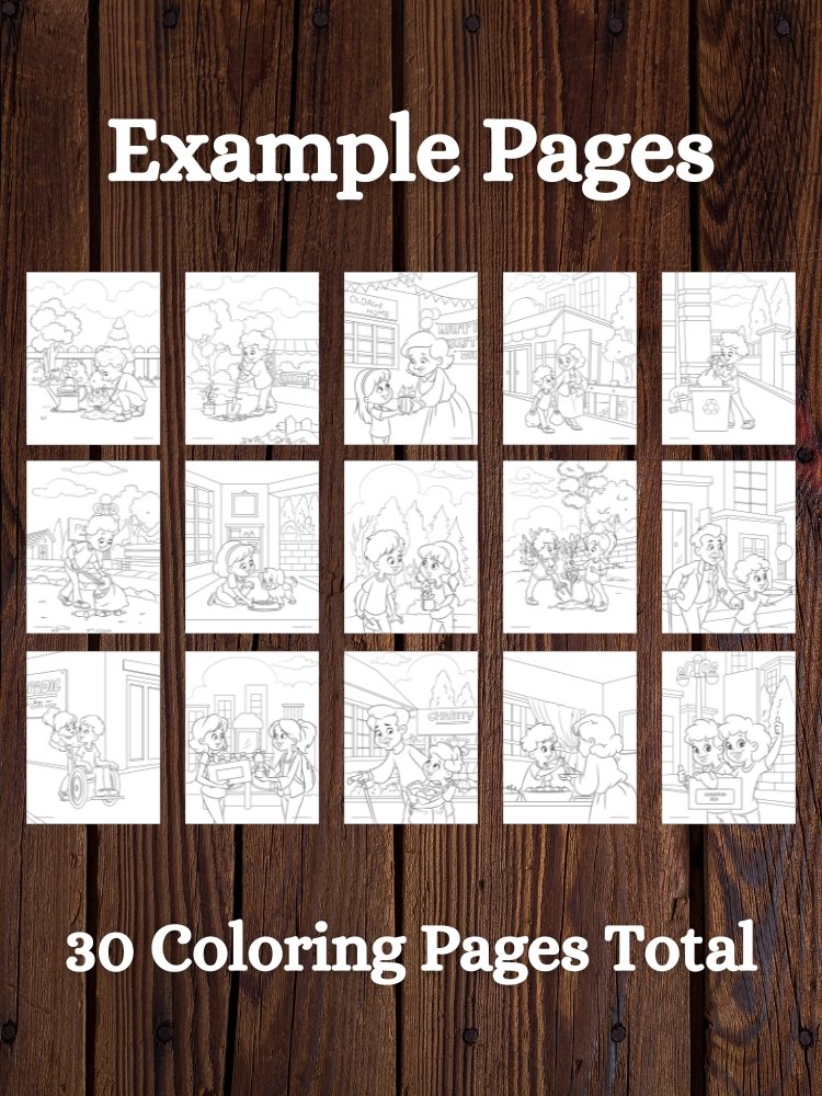 Kids Doing Community Service Printable Coloring Pages product image (3)