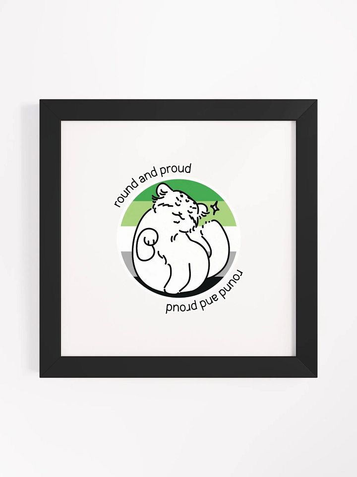 Round and Proud Manul Aromantic Version - Framed Print product image (2)