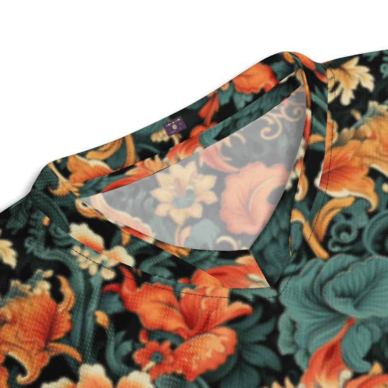 Sunset Flowers | Recycled Unisex Sports Jersey product image (6)