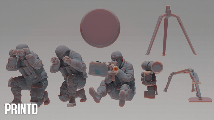 Russian Heavy Weapons Team - Modern Warfare Wargame Hobby Resin Scale Models product image (2)