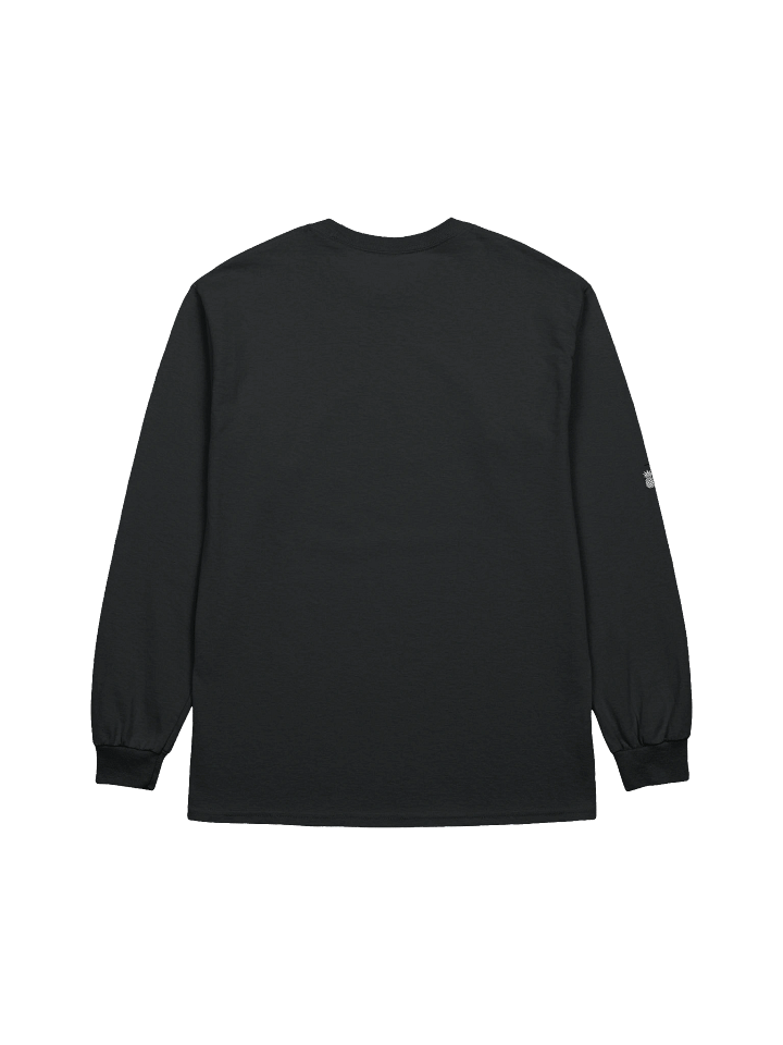Boxy Fit Lucky Pineapple® Minimalist Long Sleeve Unisex Solid Color T-Shirt (Black & Dark Colors) product image (2)