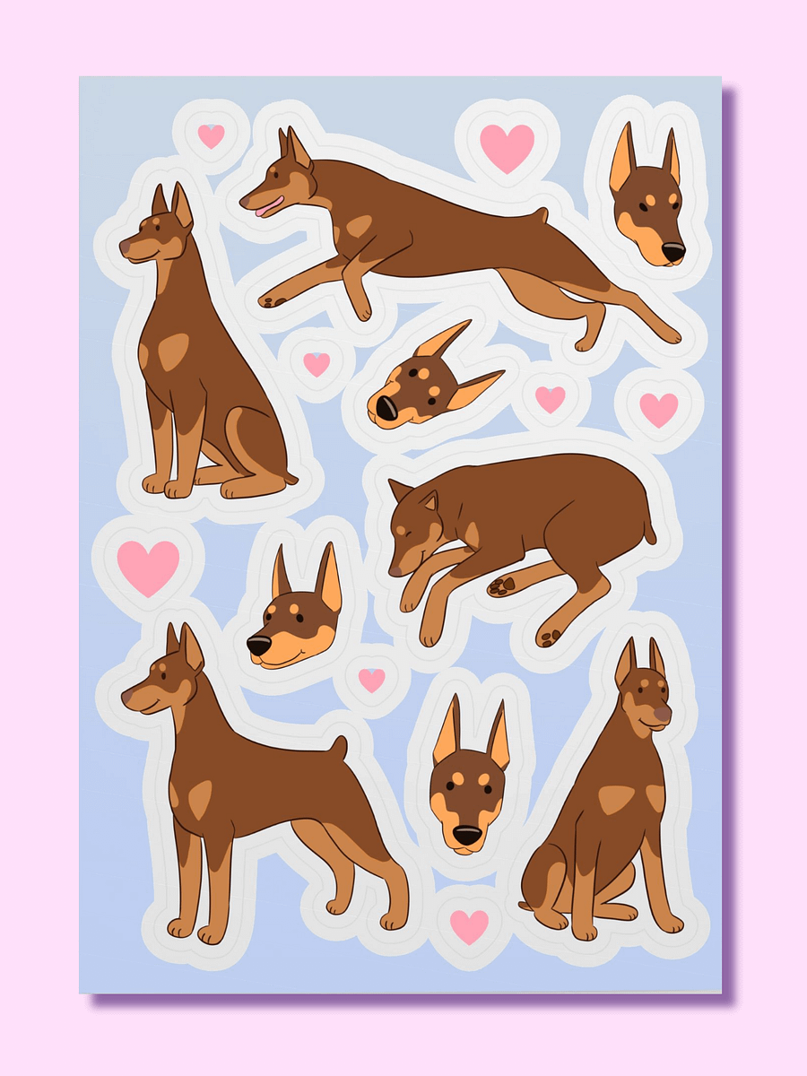 Doberman Delight Sticker Sheet product image (1)