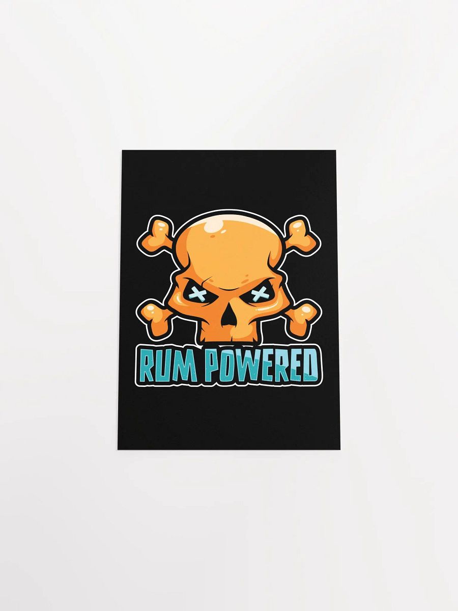 Rum Powered Pirate Poster | Funny Skull & Crossbones Wall Art product image (43)