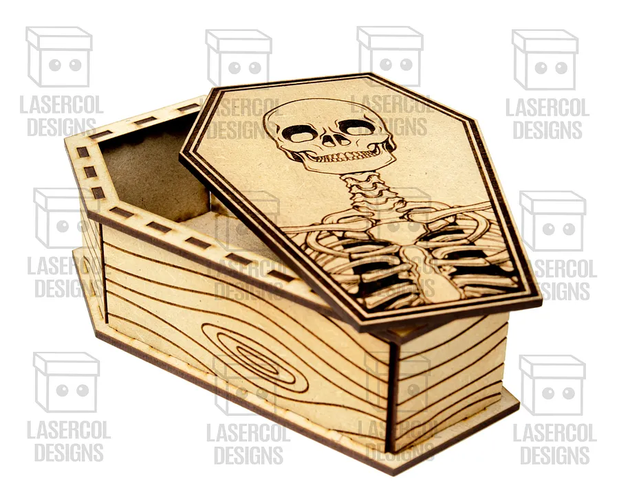 Halloween Coffin Box Set 1 (2 Sizes) - Laser Cut Files product image (4)