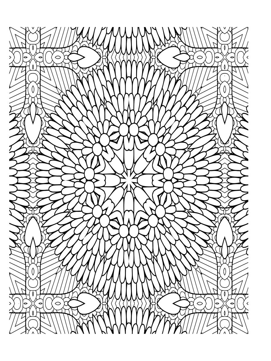 Fun with Mandalas,100 Great Coloring Pages, An Adult Coloring Book: Mandala Coloring Book for Adults Relaxation and Stress Relief, Amazing Big Patterns product image (3)