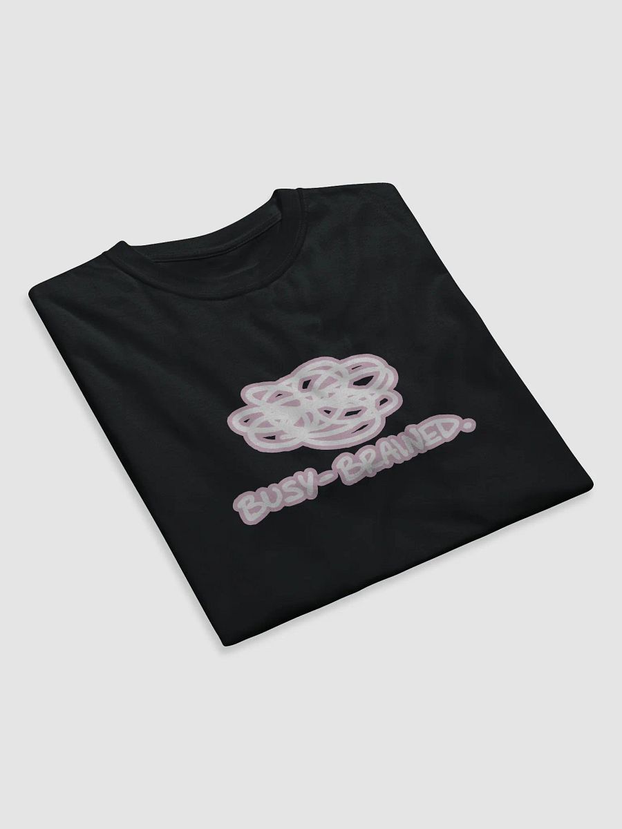 BUSY-BRAINED (lined design, #E1B9CE) unisex eco tee product image (7)