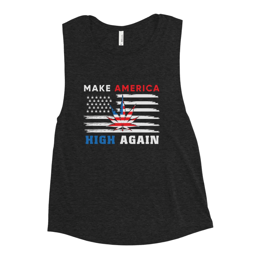 Make America High Again Patriotic Flowy Tank Top product image (4)