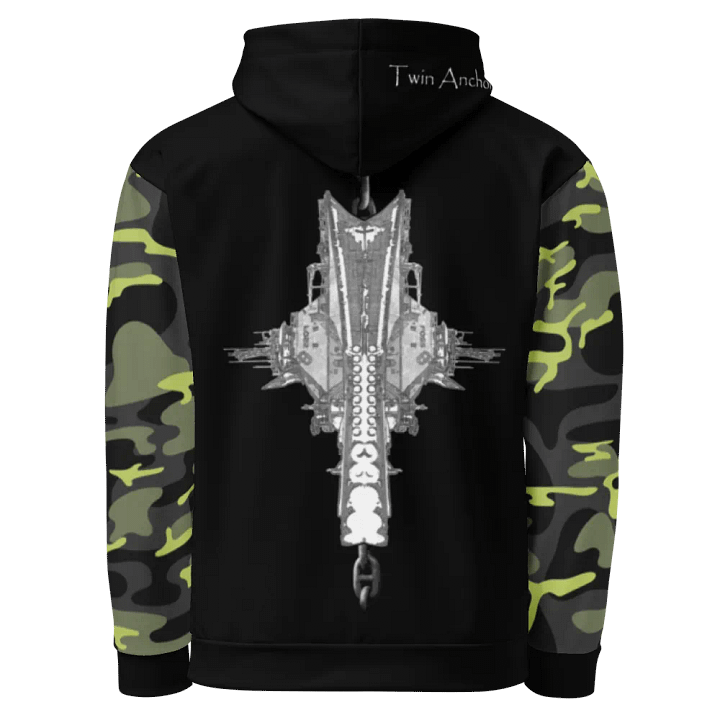 Camouflage & Black Foss double tug Sketch Hoodie product image (1)