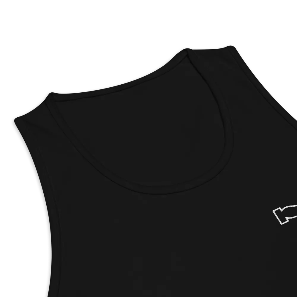 Cdog Spins 7 Black/White Embroided Tank Top product image (11)