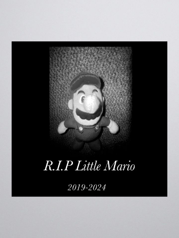 Memorial sticker (rest in peace little mario) product image (1)
