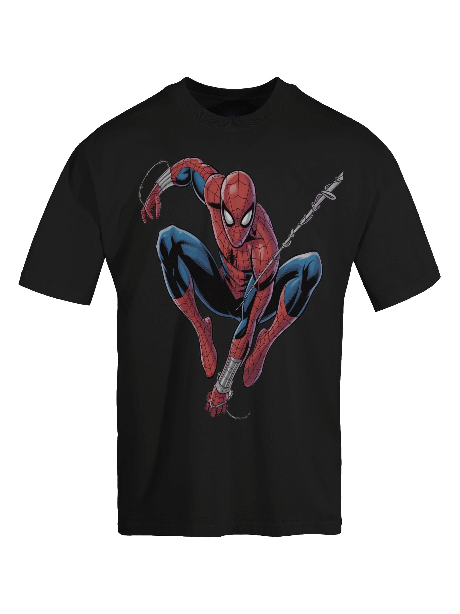 Spider-Man Web Shadow Swing Oversized Faded T-Shirt product image (1)