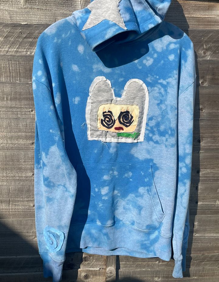 smidge patchwork bleach hoodie product image (1)