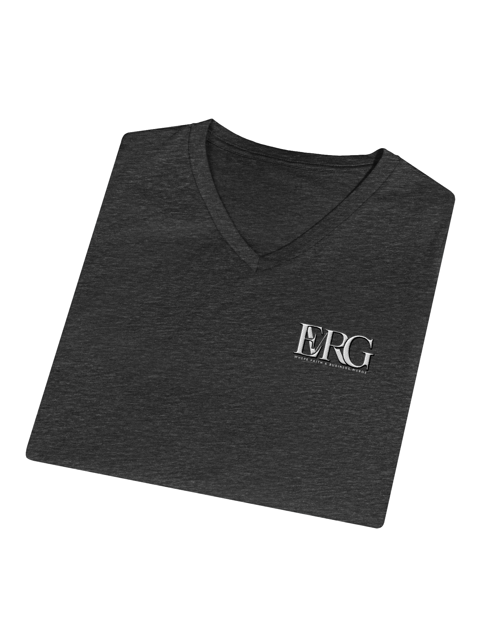 Embroidered Grey Bold Women's V-Neck Tee product image (5)