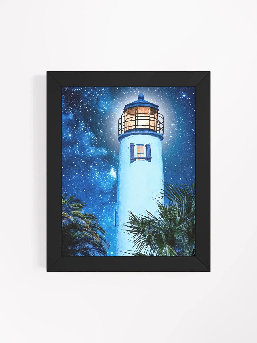 St. George Island Lighthouse by Night – Florida Framed Poster product image (65)