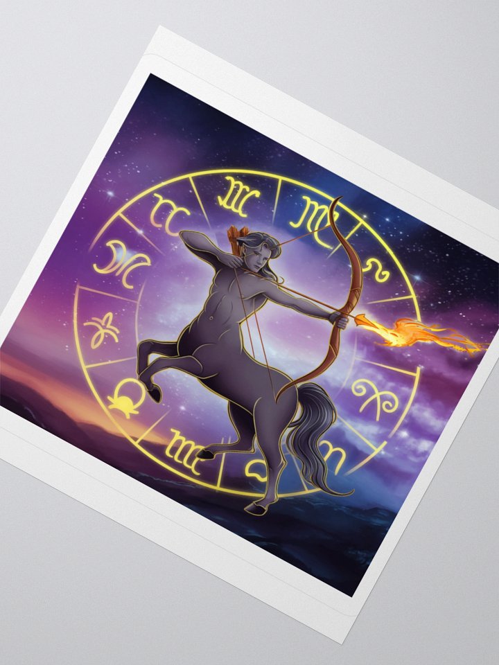 Exclusive Sagittarius Zodiac Sticker: Centaur Archer with Zodiac Wheel - Perfect for Astrology Lovers and Gift-Giving! product image (6)