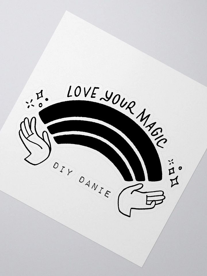 LOVE YOUR MAGIC RAINBOW STICKER (BLACK) product image (2)