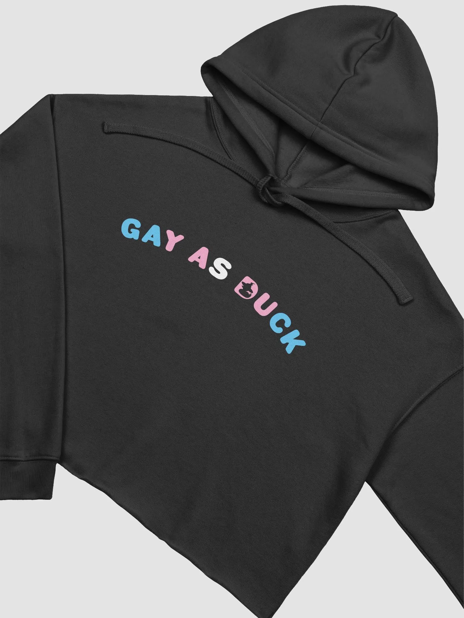 Gay As Duck Crop Hoodie - Trans product image (3)