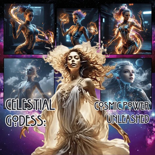 For Futuristic AI Goddesses and Cosmic Art Pieces