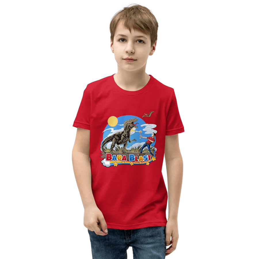 Youth Baba Blast Dino T-Shirt (Red) product image (1)