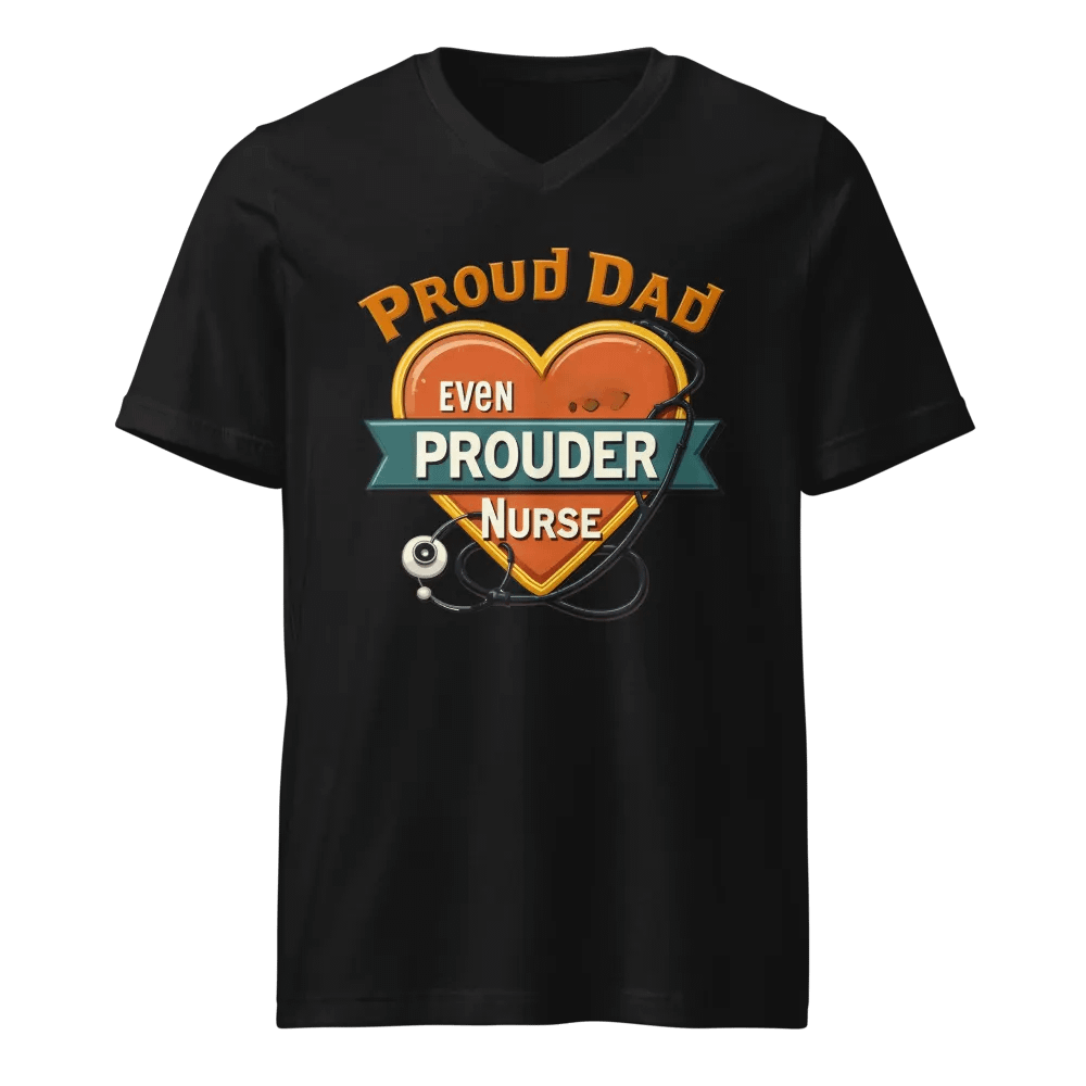 Proud Dad Nurse Heart V-Neck Tee product image (1)