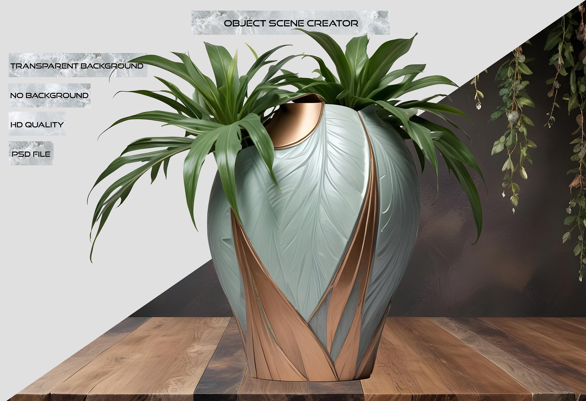 Art Deco Vase – Gatsby Grace PNG product image (2)