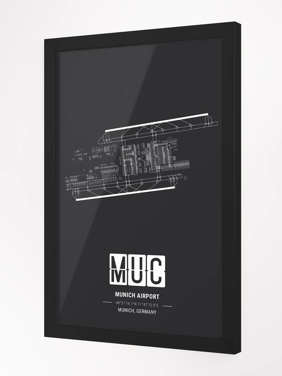 Framed Airport MUC Premium Map On Matt Paper product image (2)
