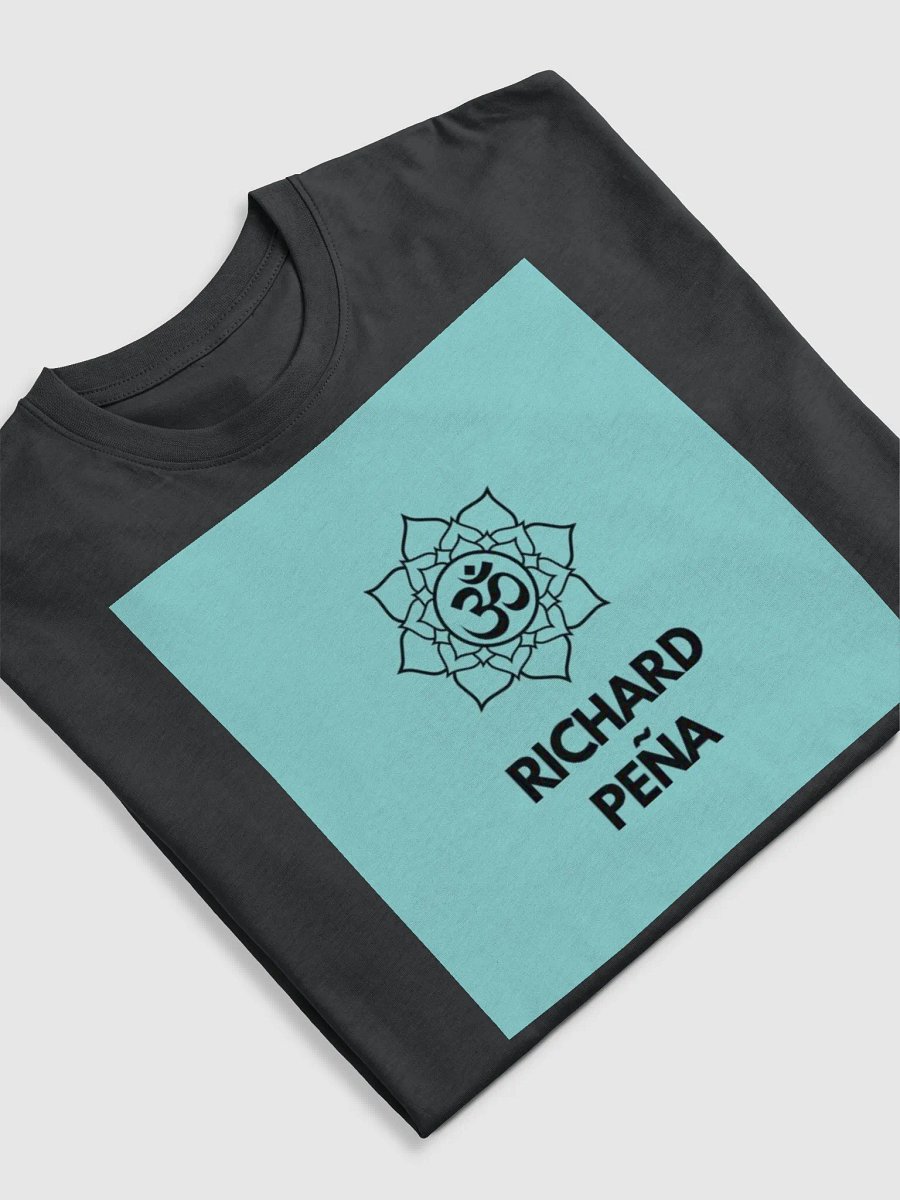 Om Richard Peña black shirt Om mantra Lagoon Blue product image (5)