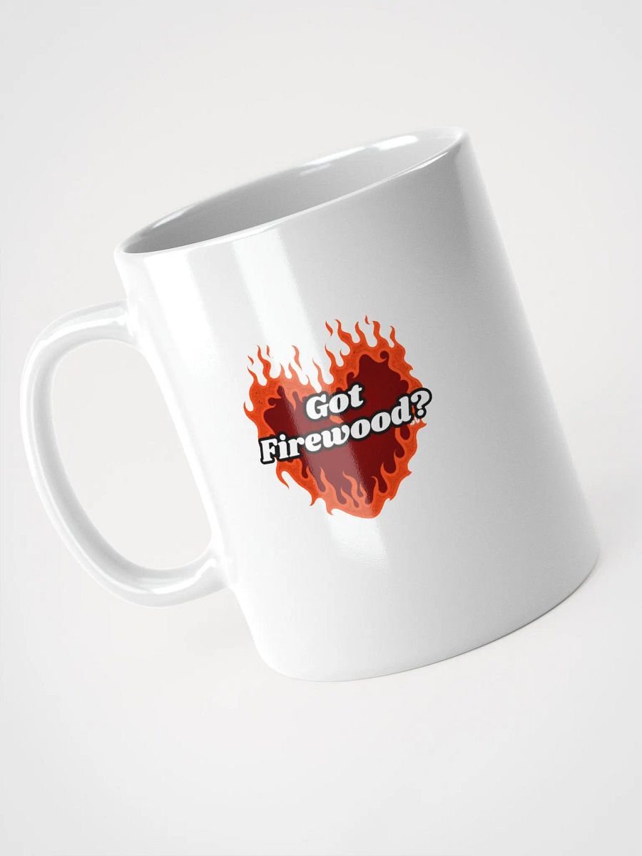 Flaming Heart - Got Firewood? | White Glossy Mug product image (3)