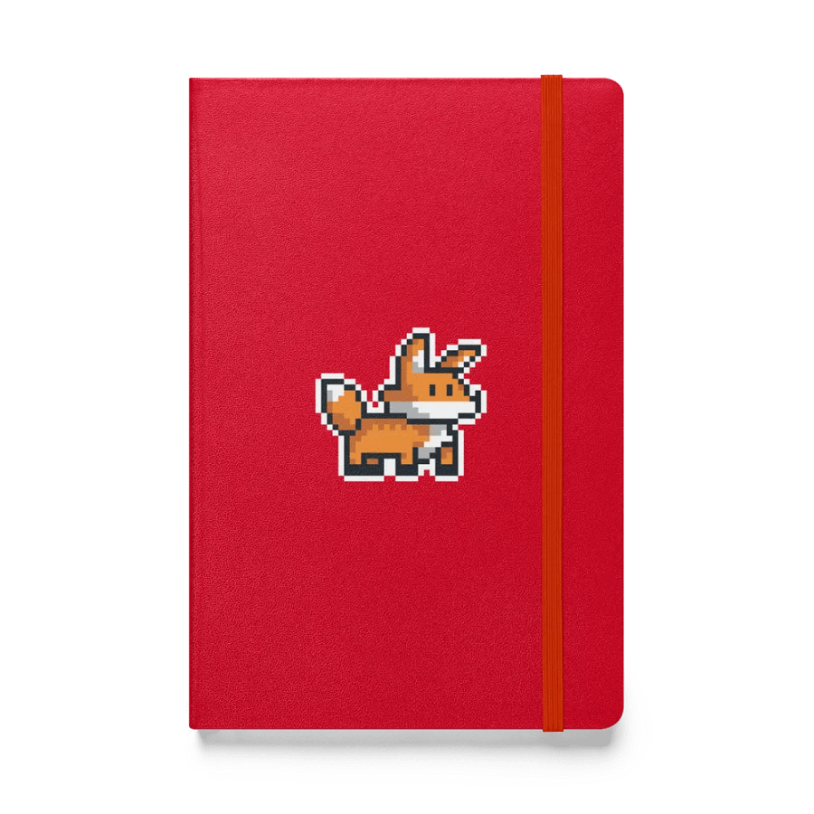 Retro Pixel Fox Hardcover Notebook product image (1)