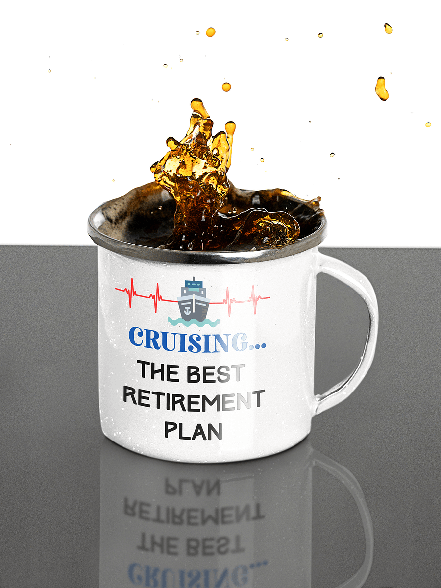 Cruising in Retirement Enamel Mug product image (2)
