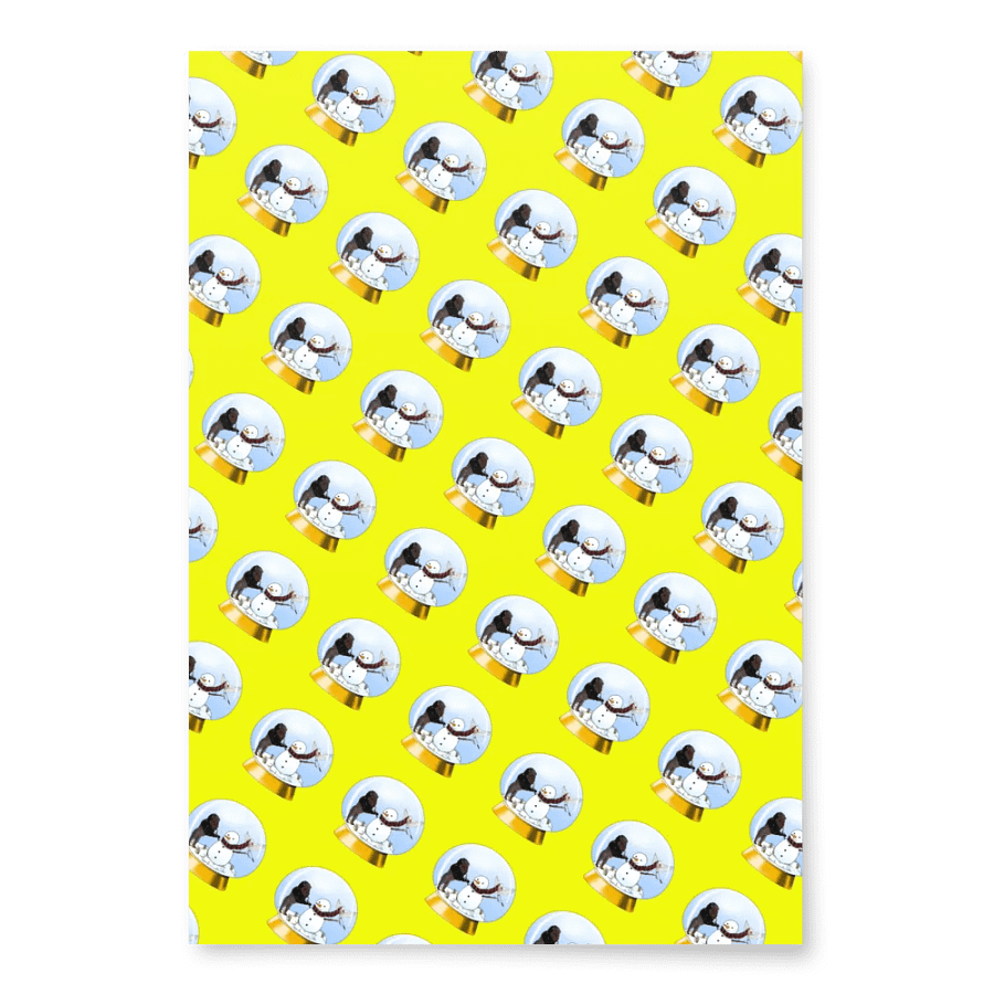 Building a Snowman with Bison and Scissortail Wrapping Paper product image (4)