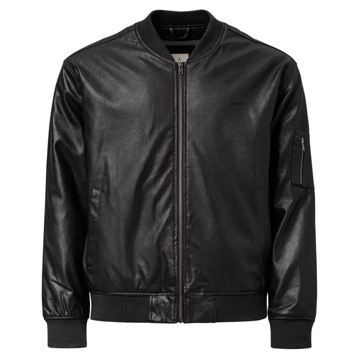 Eclipse Faux Leather Bomber Jacket product image (1)