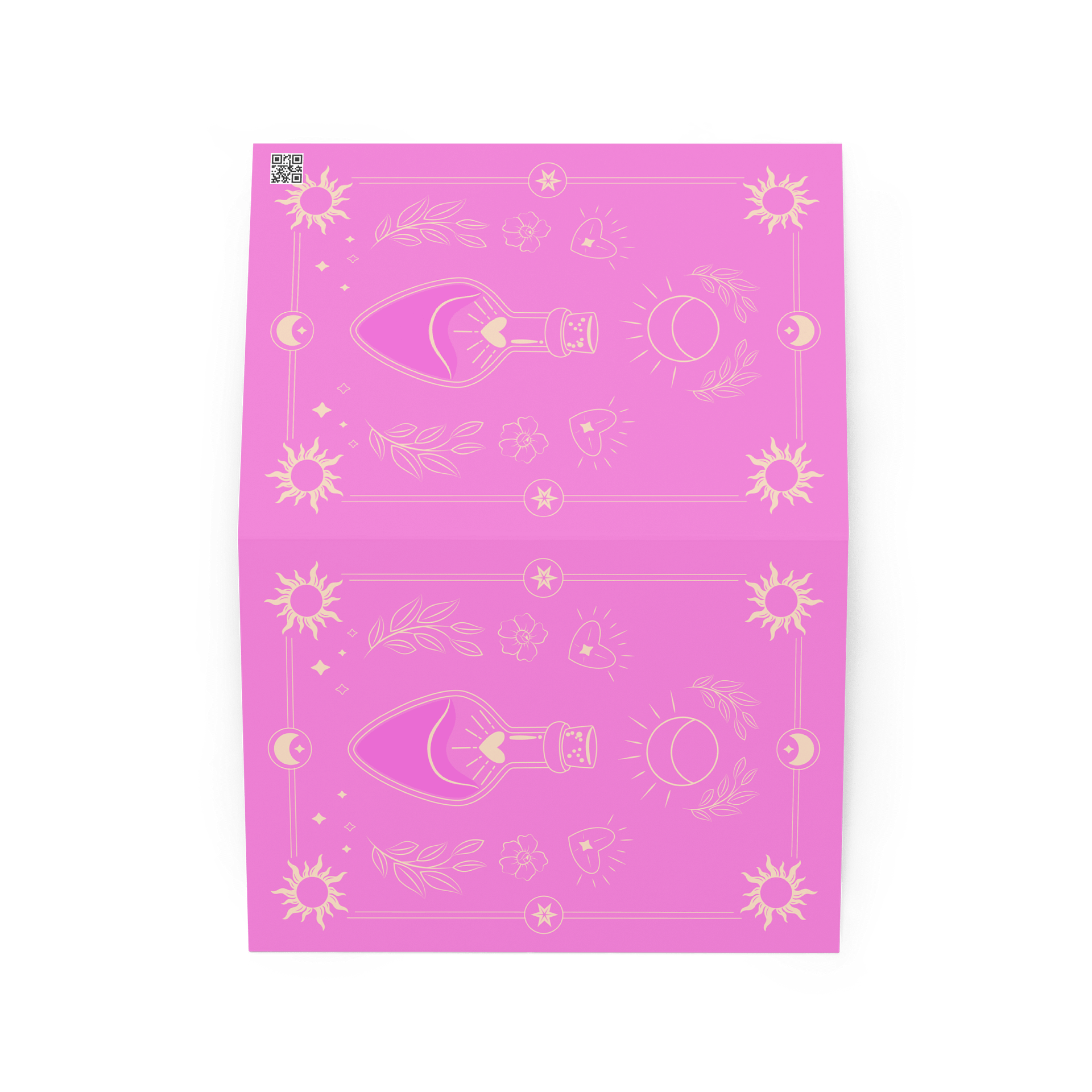Pink Magic Potion Tarot Card 5×7 Greeting Card product image (2)
