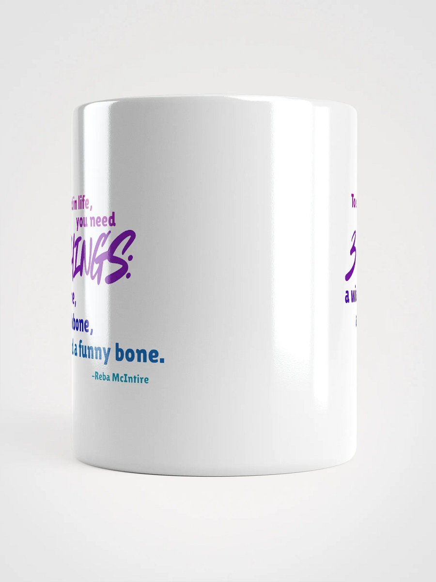 Motivational Quote Mug: Wishbone, Backbone, Funny Bone product image (14)