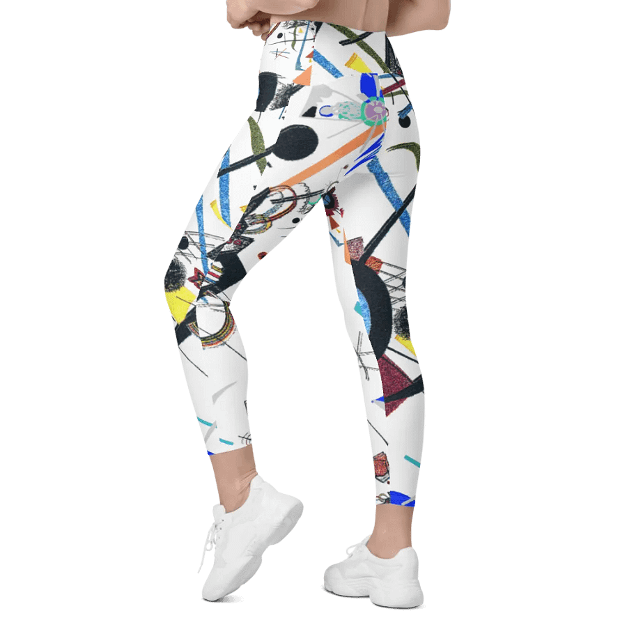 Abstract Lithographic Pattern Design Leggings with pockets - V1 product image (10)