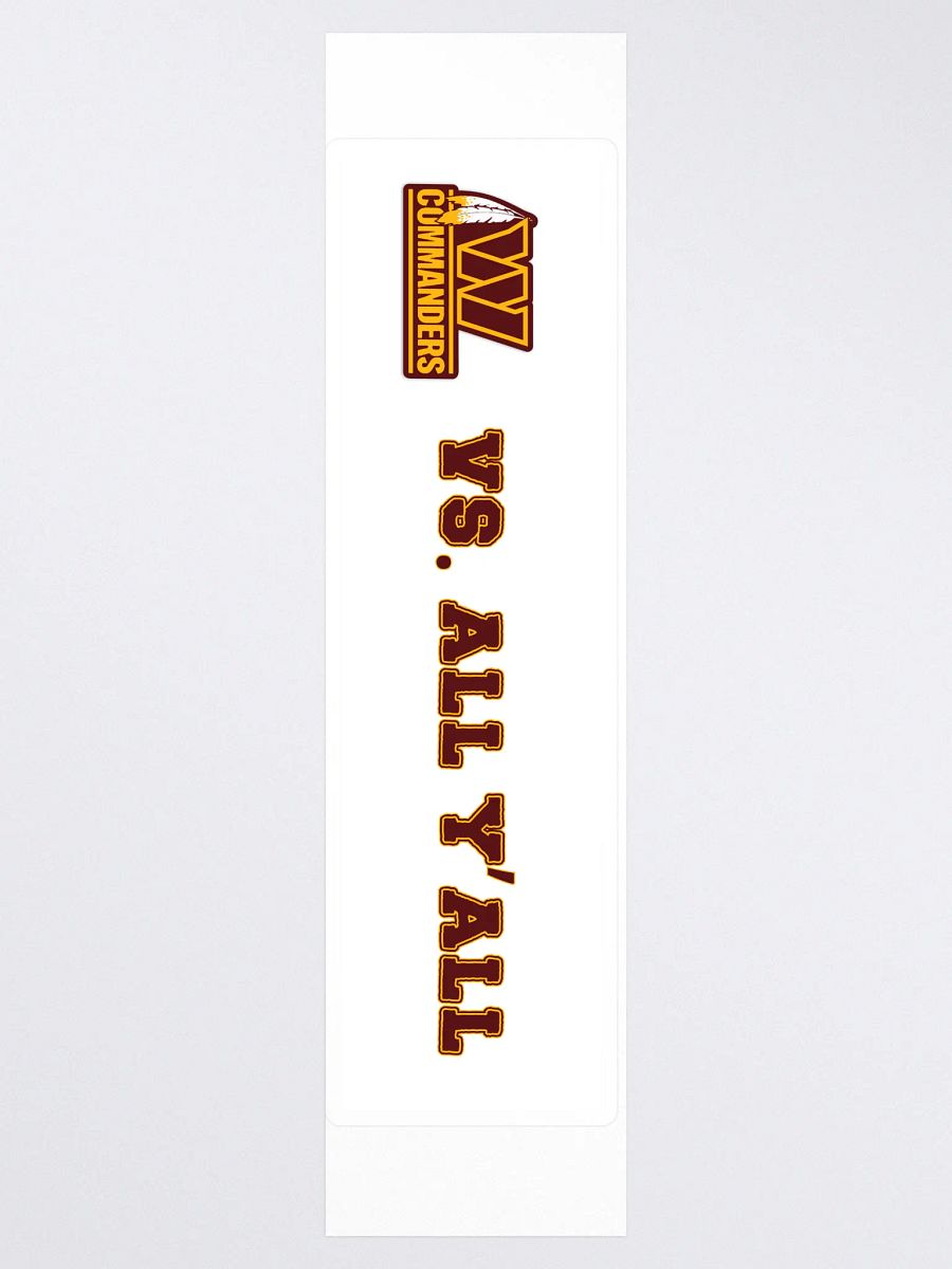 Commanders Vs. All Y'all Washington Football Rivalry Design product image (3)