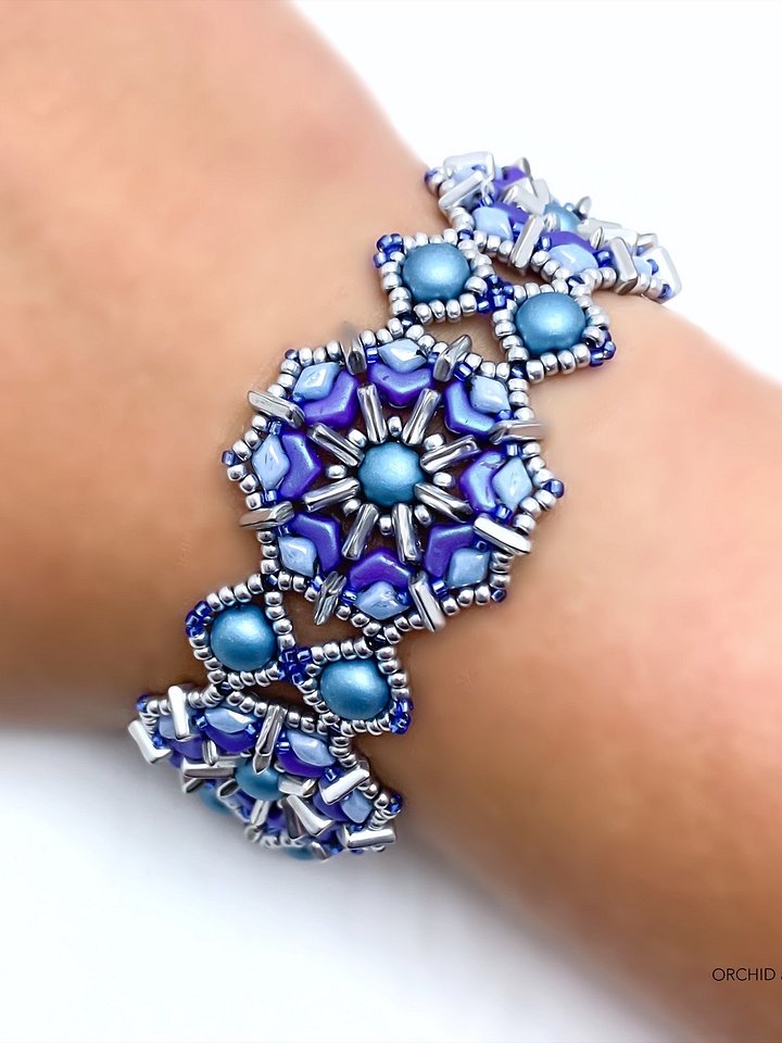 Soleil Beaded Bracelet - Blue, Silver product image (1)